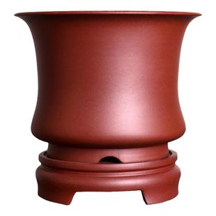 兰花盆紫砂盆手工精品特大号带座君子兰剑兰盆景素盆茶几室内透气