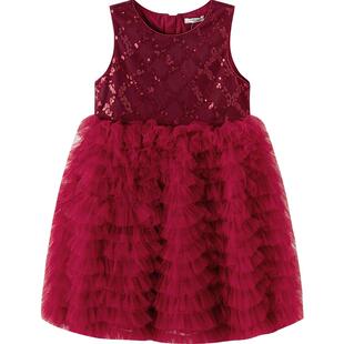 【商场同款】巴拉巴拉儿童连衣裙女童2026新款春装新年红色拜年服