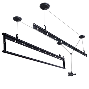 室内阳台晾衣杆升降晾衣架手摇双杆家用顶装晒被神器手动晒衣架凉