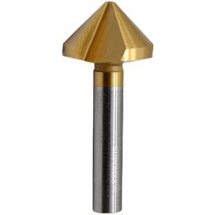 90度M35含钴镀钛不锈钢用直柄倒角刀三刃单刃去毛刺沉孔倒角钻器