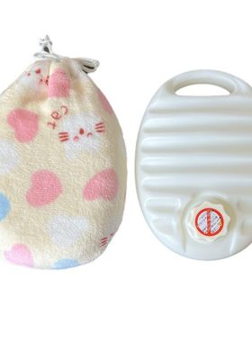 日本热水袋毛绒暖水袋学生暖手宝