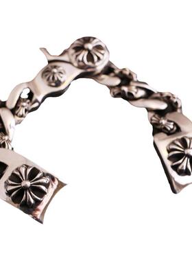 一休老银匠制作s925十字花20mm宽