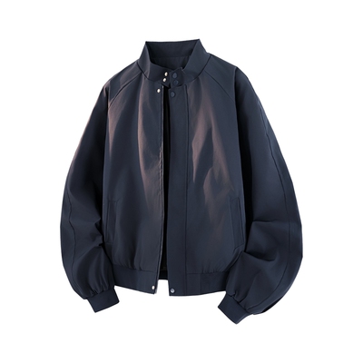 VIISHOW美式哈灵顿立领外套男士春季新款宽松棒球服工装教练夹克