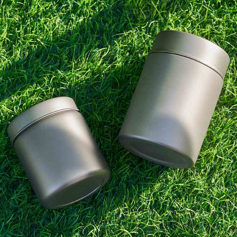 户外纯钛茶叶罐车载便携密封迷你旅行小号包装盒储金属茶罐钛茶叶