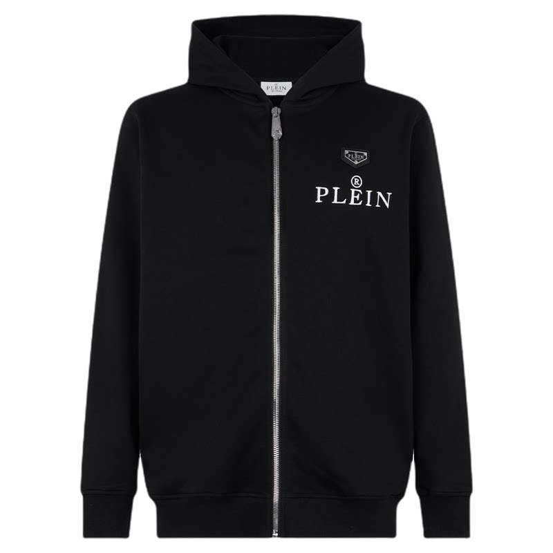 PHILIPP PLEIN 男士春秋连帽拉链开衫长袖外套日常休闲宽松夹克