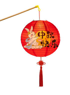 中秋节装饰纸灯笼儿童手提发光
