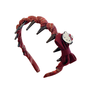 儿童发箍女童不勒头防滑发卡女款可爱碎发神器过新年带齿头箍女