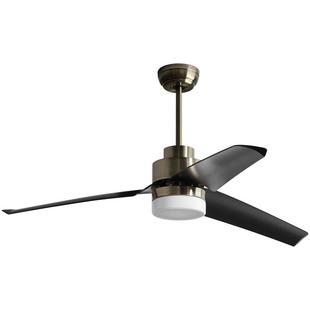 纯铜电机美式青古铜色金属复古客厅现代餐厅高端一体大风力吊扇灯