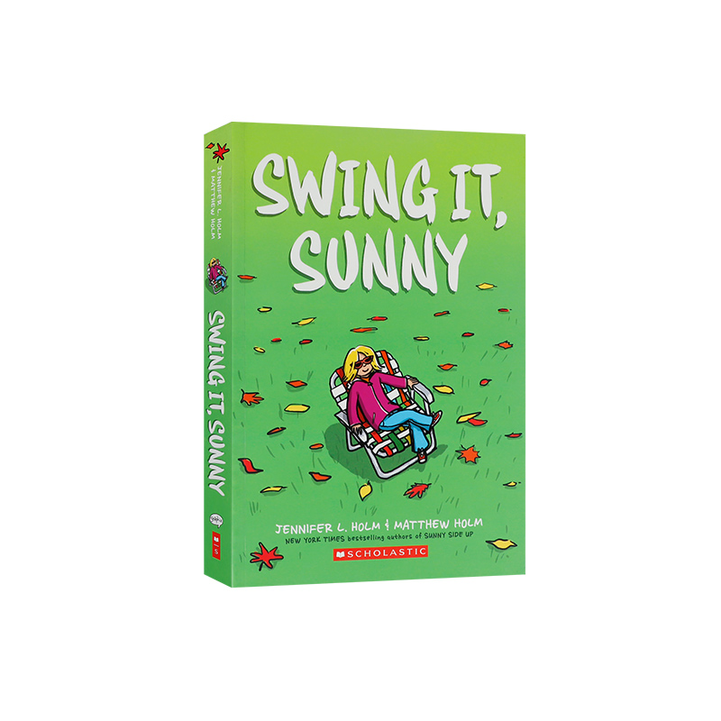 女孩桑尼#2：尽情摇摆Swing it, Sunny阳光明媚校园与家庭的成长故事英文原版10-14岁中小学生英语课外趣味阅读桥梁章节漫画书