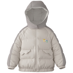 【三防】papa爬爬冬季儿童羽绒服新品男女童中长款加厚保暖外套