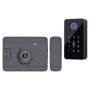 分体式密码指纹锁智能门锁牛头锁老式铁门锁改智能分体刷卡锁NFC