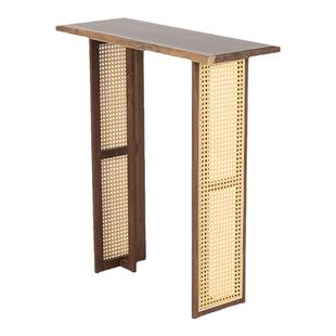 无意黑胡桃木玄关桌靠墙实木极窄长条桌新中式供桌供台入户高端