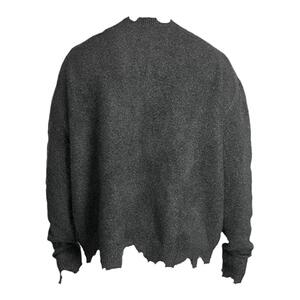 JCAESAR 22FW Half Zipper Sweater 半拉链破损毛衣 深灰色 做旧