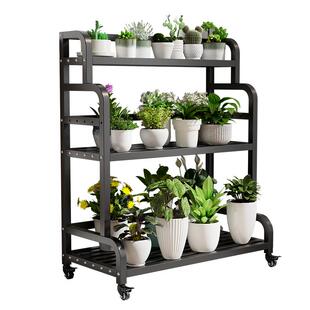 花架子客厅落地式置物架阳台铁艺不锈钢花架新款花盆托架多肉架子