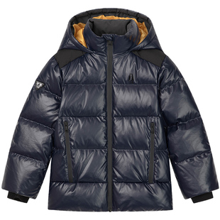 暇步士童装男童羽绒服冬装新款儿童加厚连帽上衣大童保暖户外外套