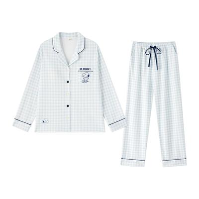 BE史努比带胸垫抗菌纯棉女睡衣