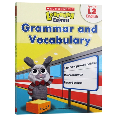 学乐学习列车系列练习册L2 语法与词汇 英文原版 Scholastic Learning Express L2 Grammar and Vocabulary 小学二年级英语教材