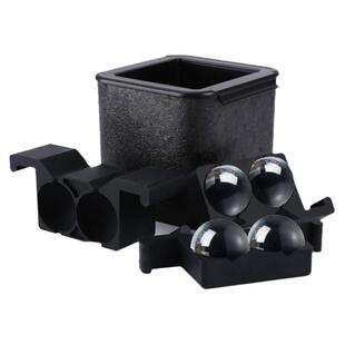 8连高端透明无气泡制冰模具酒吧威士忌专用5CM 大冰球硅胶冰块格