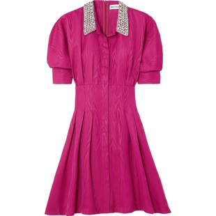 Rebecca Vallance女士轻熟波纹绸迷你礼服裙连衣裙