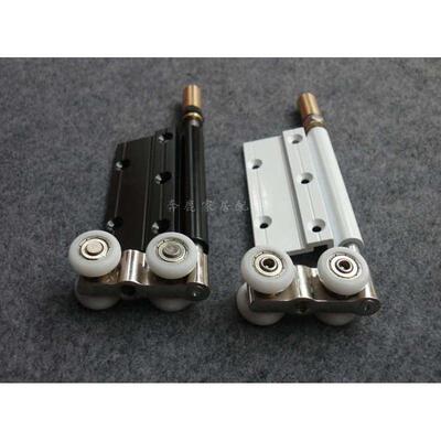 折叠门配件 折叠门滑轮 木门吊轮无下轨玻璃折叠推拉门单合页上轮