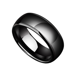 飒雅陶瓷戒指男宽素圈黑色时尚百搭对戒女简约个性极简指环高级感