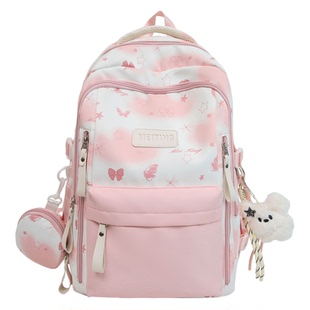 初中生书包女生小学生2025新款大容量高中生可爱轻便护脊旅行背包