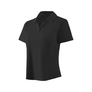 361polo衫t恤女夏季新款黑色羽毛球网球瑜伽服健身服运动上衣短袖