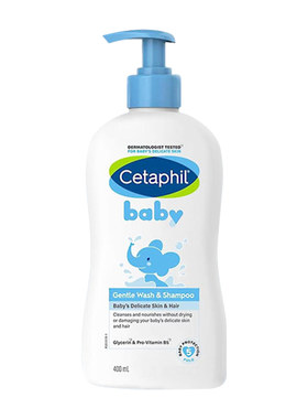 【自营】Cetaphil丝塔芙儿童洗发水沐浴露二合一400ml婴幼新生儿