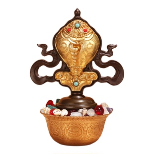 慧宝铜制吉祥八供摆件藏传密宗用品供具八供套装供奉家用八种涂香