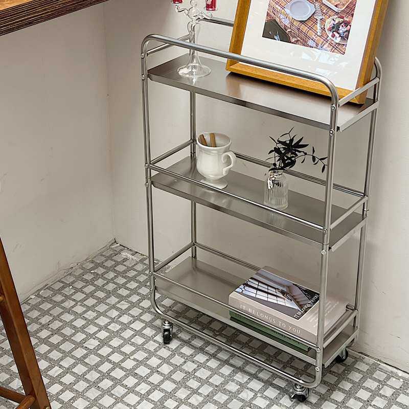 置物架落地多层可移动家用厨房浴室夹缝小推车多功能储物收纳架