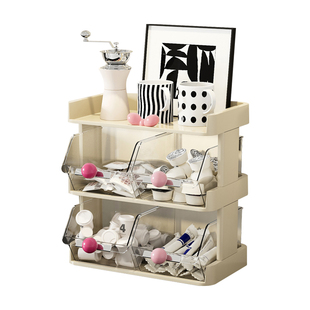 咖啡茶包收纳盒餐桌零食置物架家用桌面杯架多层办公室茶叶整理盒