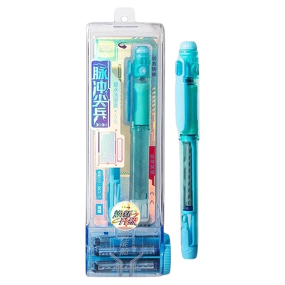 得力六边形战士脉冲尖兵儿童学生钢笔小学生专用四年级高颜值科技感书写练字易水洗钢笔墨囊可替换初学者练字