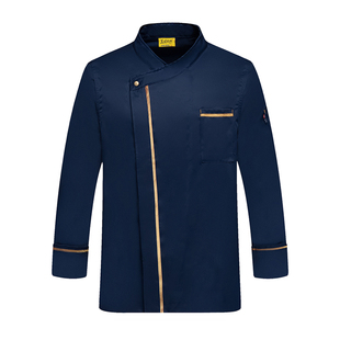 酒店高端厨师工作服长袖饭店西餐烹饪火锅学校食堂私厨定制春秋装