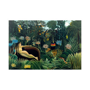 亨利卢梭梦后印象派风景订制卧室客厅房间油画布画芯精美式装饰画