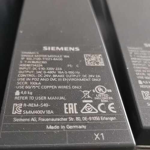 询价SINAMICS单电机模块 6SL3120-1TE21