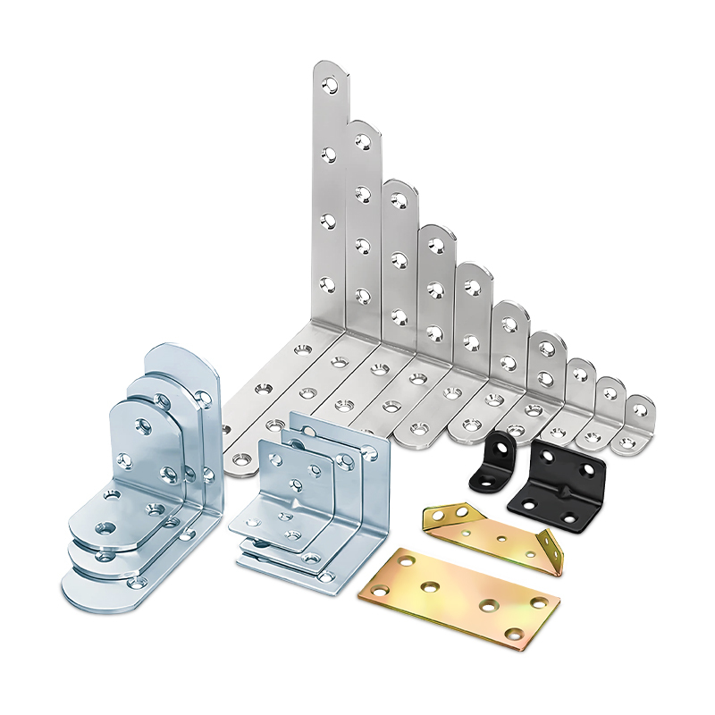 不锈钢角码加厚方形角码90度直角L型固定铁支架连接件黑色层板托