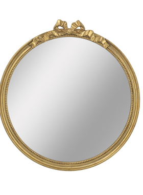 欧美式金色树脂蝴蝶结壁挂梳妆镜