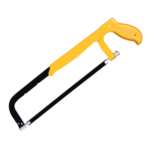 得力锯子家用小型手持钢锯手锯手工锯铁神器据子木锯小钢锯弓锯架