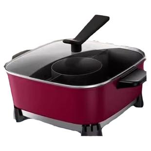 10L加大加深三味电火锅鸳鸯锅双味锅三味锅8L家用电热火锅电炒锅