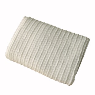 米白麻花窄条重磅针织聚脂纤维长袖上衣连衣裙领袖口开衫服装面料