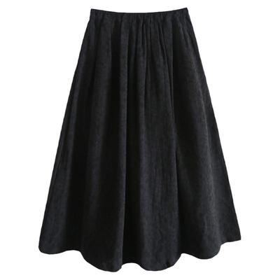 ZAN原创中长款a字碎花纯棉半身裙