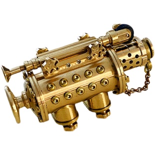 手工纯铜鹦鹉螺机械朋克盔甲煤油打火机EDC全铜重型收藏把玩礼物