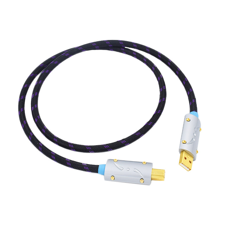 HIFI发烧级电脑USB A对B方口转type-c Micro数字声卡hugo mojo pha3 2a解码器耳放音频线DAC USB数字连接线