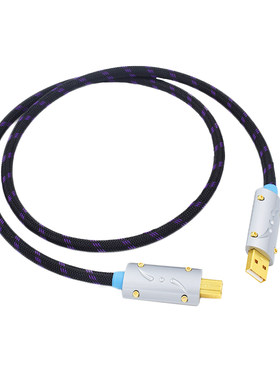 HIFI发烧级电脑USB A对B方口转type-c Micro数字声卡hugo mojo pha3 2a解码器耳放音频线DAC USB数字连接线