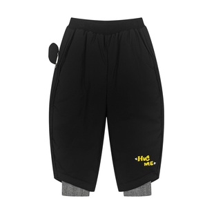 马拉丁童装儿童裤子25冬装新款女小童立体萌趣艺术家羽绒裤