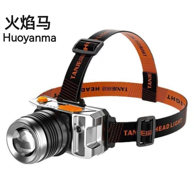 T18ALED强光头戴头灯伸缩变焦外远射钓强光夜用户家头灯骑夜感应
