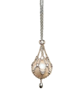 捕梦网珍珠网兜项链笼中珍珠吊坠毛衣链小众设计高级感锁骨链饰品