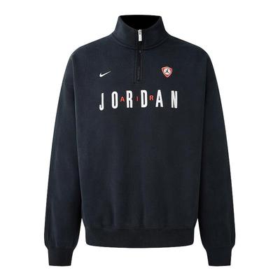 NIKE耐克男子半拉链立领卫衣春季Jordan刺绣运动套头衫IF1817-010