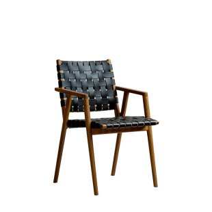 叕木|路易莎椅\进口柚木日式侘寂风中古设计师实木餐桌椅书桌椅