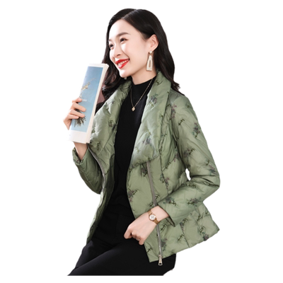 蔚歌军绿色立领羽绒服